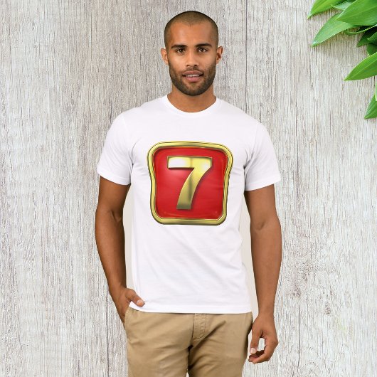 Gold Number Seven Mannen T-Shirt