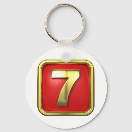 Gold Number Seven Sleutelhanger (Voorkant)