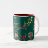 Gold Nutcracker Festive Personnalisé Christmas Mug (Devant droit)