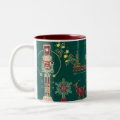 Gold Nutcracker Festive Personnalisé Christmas Mug (Gauche)