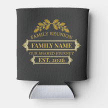 Gold Oak Leaf Family Reunion Custom Name and Year