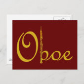 Gold Oboe Briefkaart (Voorkant / Achterkant)