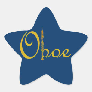 Gold Oboe Ster Sticker