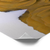 Gold Ochre Roos 20 Tafel Wedding Seating Chart Poster (Hoek)