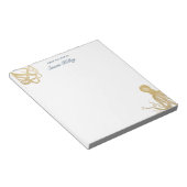 Gold Octopus Personalized Notitieblok (Schuin)