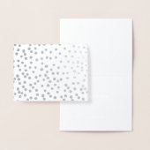 Gold of Silver Modern Abstract Random Dot Pattern Folie Kaarten (Display)