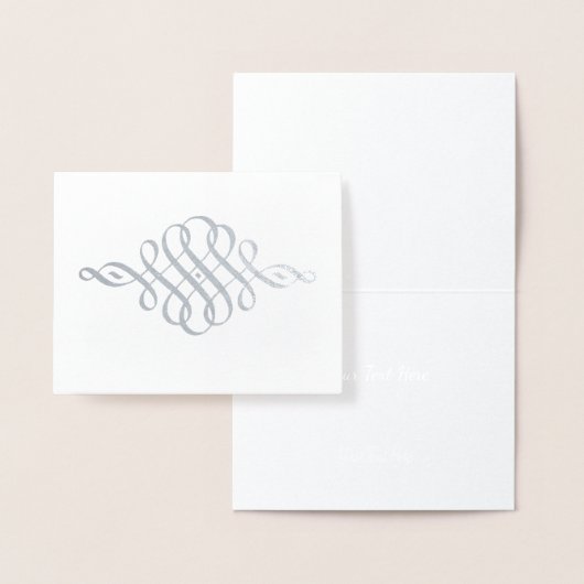 Gold of Silver Modern Elegant Element Folie Kaarten (Display)