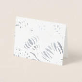 Gold of Silver Modern Elegant Floral Pattern Folie Kaarten (Voorkant)