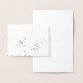 Gold of Silver Modern Elegant Floral Pattern Folie Kaarten (Display)