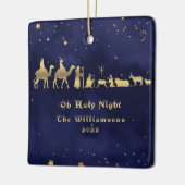 Gold Oh Heilige Kerstkeramische Ornament (Links)
