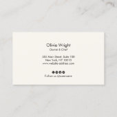 Gold Olive Branch Italiaans of Grieks Catering Che Visitekaartje (Achterkant)