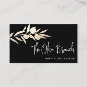 Gold Olive Branch Italiaans of Grieks Catering Che Visitekaartje (Voorkant)