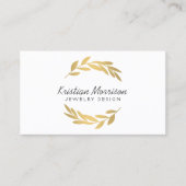 Gold Olive Branch krans Logo Visitekaartje (Voorkant)