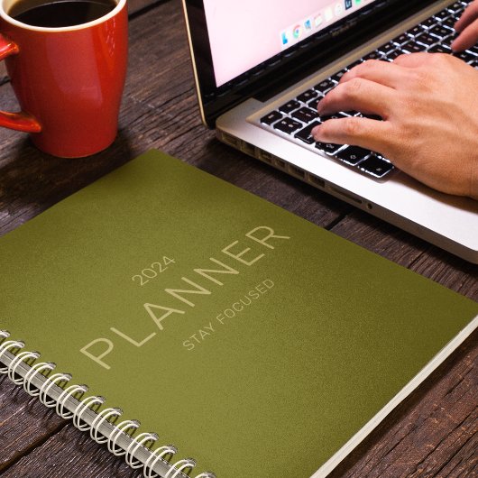 Gold Olive Green Stay Focused Offerte Professional Planner