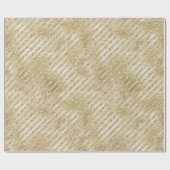 Gold Ombre Glitter Stripes Cadeaupapier (Vlak)