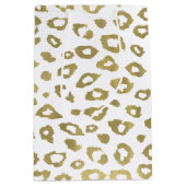 Gold Ombre Leopard Print Medium Cadeauzakje (Voorkant)