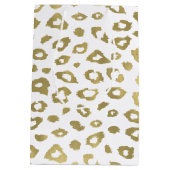 Gold Ombre Leopard Print Medium Cadeauzakje (Achterkant)