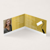 Gold Ombre & Paint Roller, schilder & decorator Visitekaartjes (Binnen)