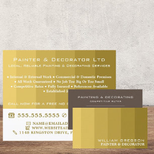Gold Ombre Stripes, Painter & Decorator Flyer