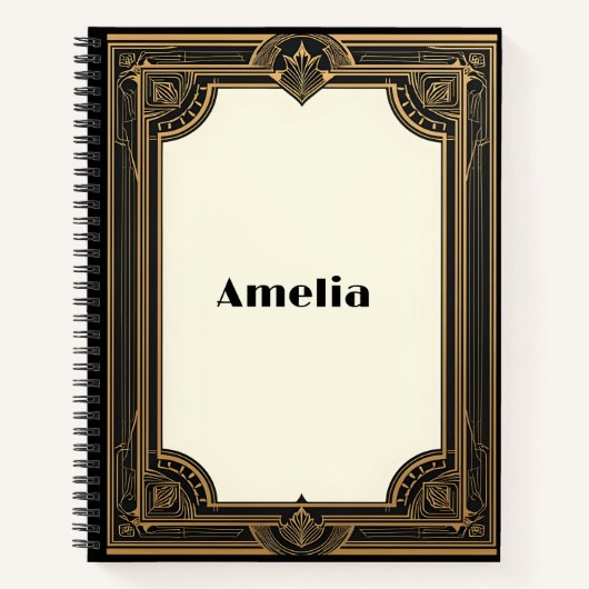 Gold on Black Classic Notitieboek (Voorkant)