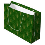 Gold on Green Art Déco Motif Grand sac cadeau (Devant Angle)