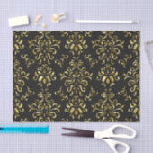 Gold on lack  Damask Pattern Tissuepapier (Craft)