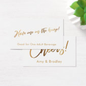 Gold on White manuscrit Script Boire des billets (Bureau)