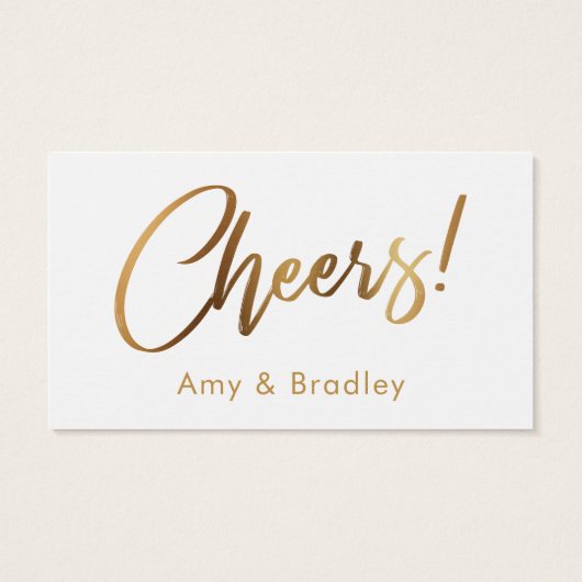 Gold on White manuscrit Script Boire des billets (Dos)