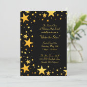 Gold onder de sterren Prom Formele uitnodigingen (Staand voorkant)
