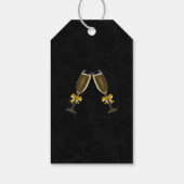 Gold op Black 50th Wedding Jubileum Cadeaulabel (Achterkant)