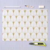 Gold op White Art Deco Geometric Pattern Tissuepapier (Craft)