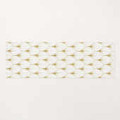 Gold op White Art Deco Geometric Pattern Yogamat (Voorkant (horizontaal))