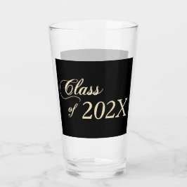 Gold op zwarte klasse van 2022 glas