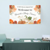 Gold Orange Automne Baby shower d'automne Bannière (Salon professionnel)