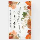Gold Orange Automne Baby shower d'automne Bannière (Vertical)