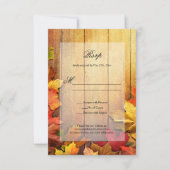 Gold Orange Green Automne Feuilles d'automne RSVP  (Devant)