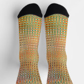 Gold Oranje Gellow Red Green Pattern Sokken (Top)
