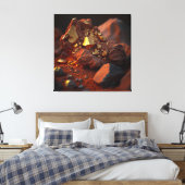 Gold Ore Close-up: Red Earth Canvas (Insitu (Slaapkamer))