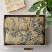 Gold Oriental Blossom Tissuepapier (Geschenk)