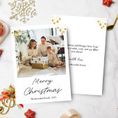 Gold Ornament Christmas Photo Greeting Card Feestdagenkaart