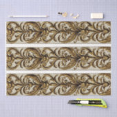  Gold Ornament Fleur de Lis Border Decoupage Tissuepapier (Craft)