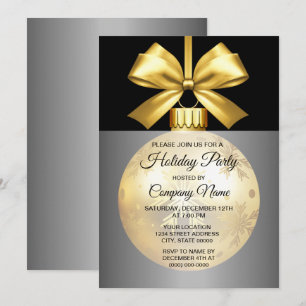 Gold Ornament Holiday Uitnodiging