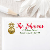 Gold Ornament kerstadreslijsten Etiket (Insitu)