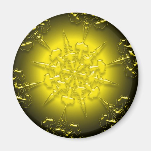 Gold Ornament Magnet Magneet (Voorkant)