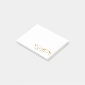 Gold Ornament Post It Notes