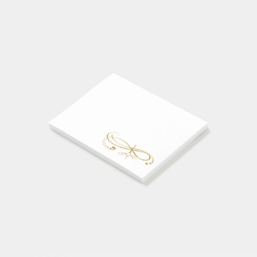 Gold Ornament Post It Notes (Schuin)