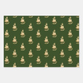 Gold Ornament Wrapping Paper Flat Sheet Set van 3 (Voorkant 3)