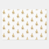 Gold Ornament Wrapping Paper Flat Sheet Set van 3 (Voorkant 2)