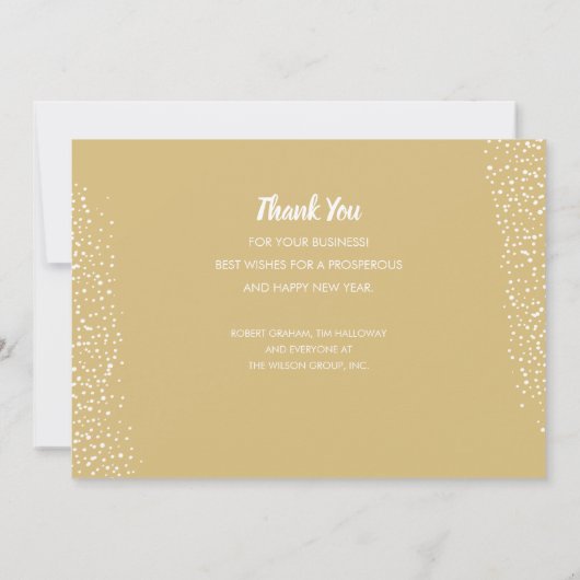 Gold Ornaments Business Hartelijk dank voor Kerstm Feestdagenkaart (Achterkant)