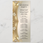 Gold Ornate Floral Wedding Programme (Dos)